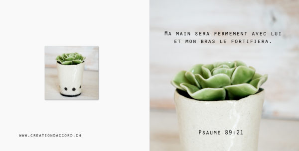 Carte double - une plante en porcelaine – Image 2